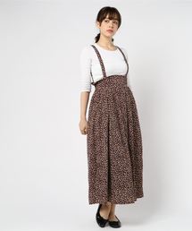 WEGO | WEGO/サスペンダー付きフラワーロングスカート(スカート)