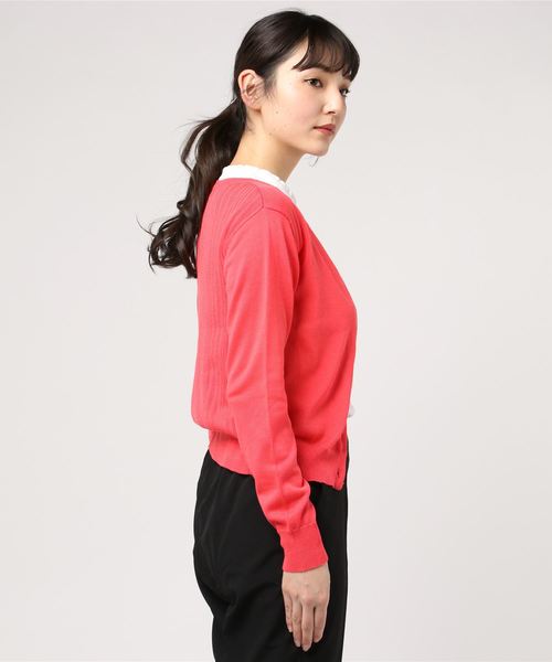 JETSET SOLO PLUS （ジェットセットソロプラス）の「イレリブクルーカーディガン（カーディガン/ボレロ・レディース・イエロー/グリーン/グレイッシュベージュ/コーラルピンク・FREE）」の5枚目の写真