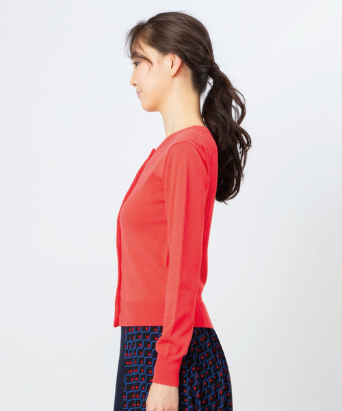 JETSET SOLO PLUS （ジェットセットソロプラス）の「イレリブクルーカーディガン（カーディガン/ボレロ・レディース・イエロー/グリーン/グレイッシュベージュ/コーラルピンク・FREE）」の12枚目の写真