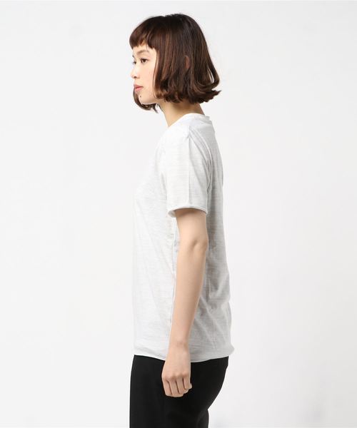 Bling Leads(ブリングリーズ)の「【Bl】アンサンブルVネック半袖Tシャツ(Tシャツ/カットソー・レディース・ホワイト/ブラック/グレー/ネイビー/ワインレッド・MEDIUM/LARGE/X-LARGE)」の6枚目の写真