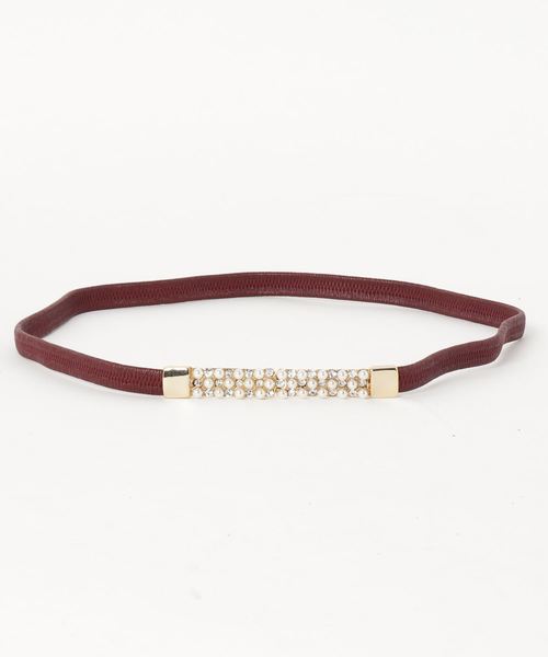 Cupid Heart（キューピッドハート）の「【Cupid Heart】結婚式ベルト スクエアモチーフベルト（ベルト・レディース・ブラック/ベージュ/ネイビー/ワインレッド・MEDIUM）」の9枚目の写真