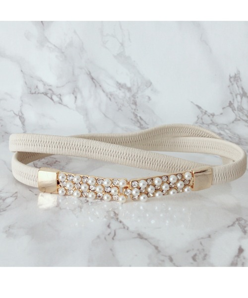 Cupid Heart（キューピッドハート）の「【Cupid Heart】結婚式ベルト スクエアモチーフベルト（ベルト・レディース・ブラック/ベージュ/ネイビー/ワインレッド・MEDIUM）」の13枚目の写真