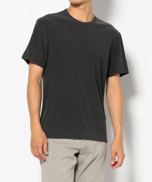 JAMES PERSE（ジェームスパース）の「ハイツイストジャージー クルーネックTシャツ MHTJ3119（Tシャツ/カットソー・メンズ・ホワイト/ブラック系その他・1/0）」の4枚目の写真