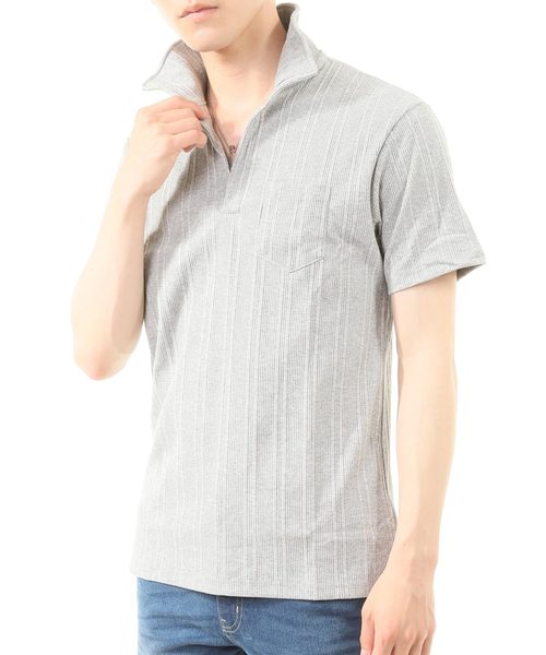 TopIsm（トップイズム）の「ランダムテレコポケット付きポロシャツ（ポロシャツ・メンズ・ホワイト/グレー/ブラック・XL/M/L）」の4枚目の写真