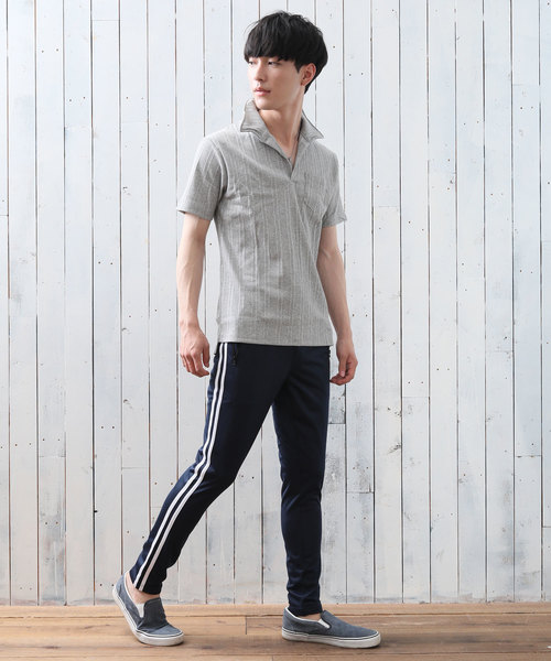 TopIsm（トップイズム）の「ランダムテレコポケット付きポロシャツ（ポロシャツ・メンズ・ホワイト/グレー/ブラック・XL/M/L）」の9枚目の写真