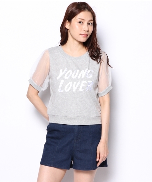 WEGO（ウィゴー）の「WEGO/オーガンジースリーブカットソー（Tシャツ/カットソー・レディース・ライトイエロー/オフホワイト/杢グレー/ライトパープル・FREE）」の12枚目の写真