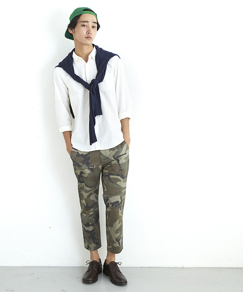 WEGO（ウィゴー）の「WEGO/カモフラツイルクロップドパンツ（スラックス・メンズ・ブラウン/カーキ・LARGE/MEDIUM）」の13枚目の写真