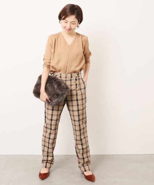 La TOTALITE（ラトータリテ）の「チェック マリン パンツ◆（その他パンツ・レディース・ベージュ系その他・40/38/36）」の11枚目の写真