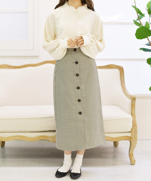 PairPair（ペアペア）の「襟フリルボリューム袖ブラウス（シャツ/ブラウス・レディース・ブラック/アイボリー/モカ・FREE）」の8枚目の写真