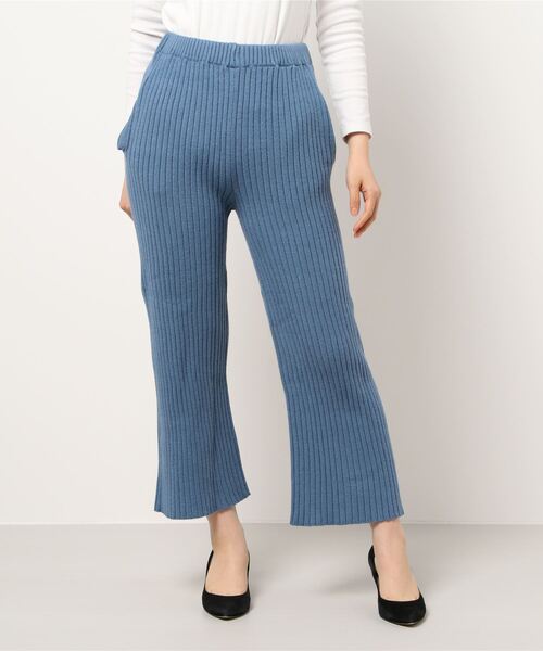 KOBE LETTUCE（コウベレタス）の「選べる2丈リブニットワイドパンツ（その他パンツ・レディース・ベージュ/ピンク系その他/ブラウン/チャコールグレー/ブラック/ベージュ系その他/ピンク系その他2/ブラウン系その他/グレー系その他/ブラック系その他/グリーン系その他/ホワイト系その他/ブルー系その他/ホワイト系その他2/ブルー/ダークグリーン・1/2）」の13枚目の写真