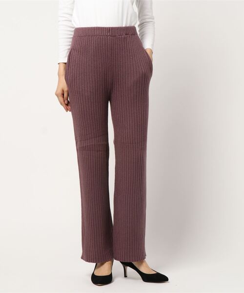 KOBE LETTUCE（コウベレタス）の「選べる2丈リブニットワイドパンツ（その他パンツ・レディース・ベージュ/ピンク系その他/ブラウン/チャコールグレー/ブラック/ベージュ系その他/ピンク系その他2/ブラウン系その他/グレー系その他/ブラック系その他/グリーン系その他/ホワイト系その他/ブルー系その他/ホワイト系その他2/ブルー/ダークグリーン・1/2）」の16枚目の写真