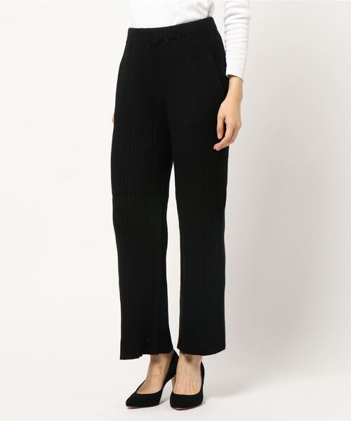 KOBE LETTUCE（コウベレタス）の「選べる2丈リブニットワイドパンツ（その他パンツ・レディース・ベージュ/ピンク系その他/ブラウン/チャコールグレー/ブラック/ベージュ系その他/ピンク系その他2/ブラウン系その他/グレー系その他/ブラック系その他/グリーン系その他/ホワイト系その他/ブルー系その他/ホワイト系その他2/ブルー/ダークグリーン・1/2）」の4枚目の写真