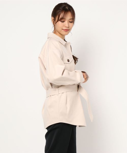 archives（アルシーヴ）の「WフェイスCPO（その他アウター・レディース・アイボリー/モカ/パープル・MEDIUM）」の4枚目の写真