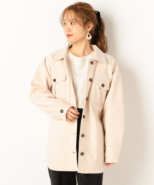 archives（アルシーヴ）の「WフェイスCPO（その他アウター・レディース・アイボリー/モカ/パープル・MEDIUM）」の2枚目の写真