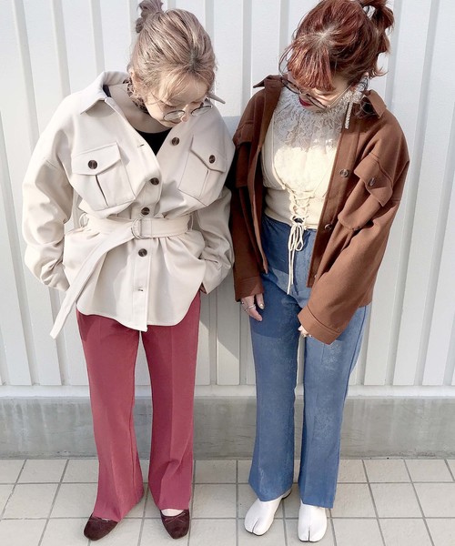 archives（アルシーヴ）の「WフェイスCPO（その他アウター・レディース・アイボリー/モカ/パープル・MEDIUM）」の7枚目の写真