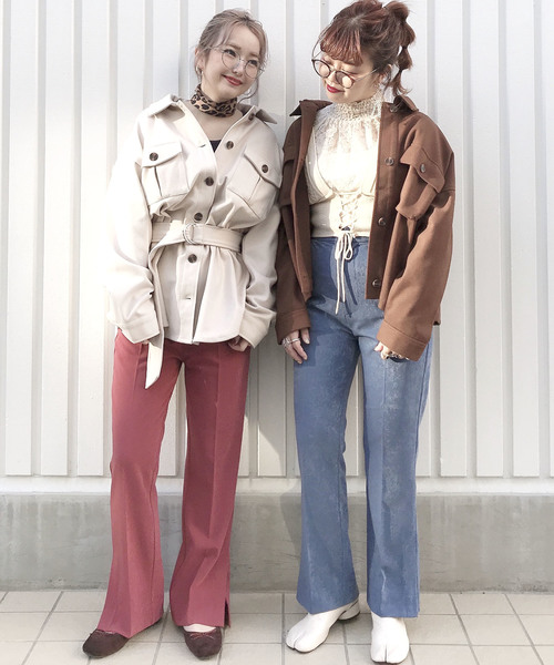 archives（アルシーヴ）の「WフェイスCPO（その他アウター・レディース・アイボリー/モカ/パープル・MEDIUM）」の8枚目の写真