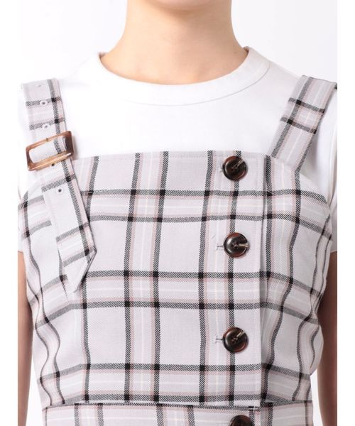 dazzlin（ダズリン）の「チェックビスチェ（シャツ/ブラウス・レディース・ベージュ/グレー・SMALL/MEDIUM）」の7枚目の写真