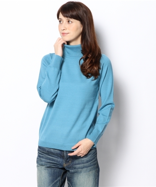 BEAMS BOY（ビームスボーイ）の「BEAMS BOY / 14ゲージ ムジ タートルニット（ニット/セーター・レディース・ナチュラル/ライトブラウン/レッド/ライトブルー・ONE SIZE）」の7枚目の写真