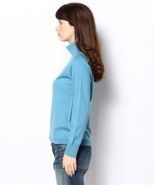 BEAMS BOY（ビームスボーイ）の「BEAMS BOY / 14ゲージ ムジ タートルニット（ニット/セーター・レディース・ナチュラル/ライトブラウン/レッド/ライトブルー・ONE SIZE）」の10枚目の写真