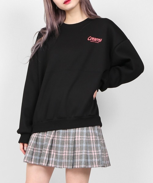 DING(ディング)の「DING/Creamyスウェット(スウェット・レディース・ブラック/ネイビー/杢グレー・FREE)」の2枚目の写真