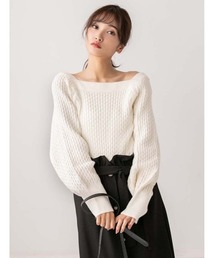 fifth | スクエアネックケーブルデザインニット(ニット/セーター)