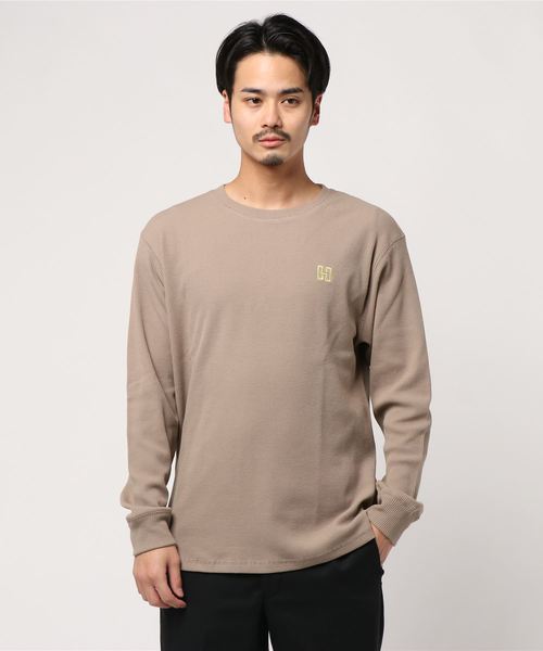 JUNRED（ジュンレッド）の「ヘルスニットワッフルＴ（Tシャツ/カットソー・メンズ・ホワイト/ベージュ/ネイビー/グレー・LL/M/L）」の3枚目の写真