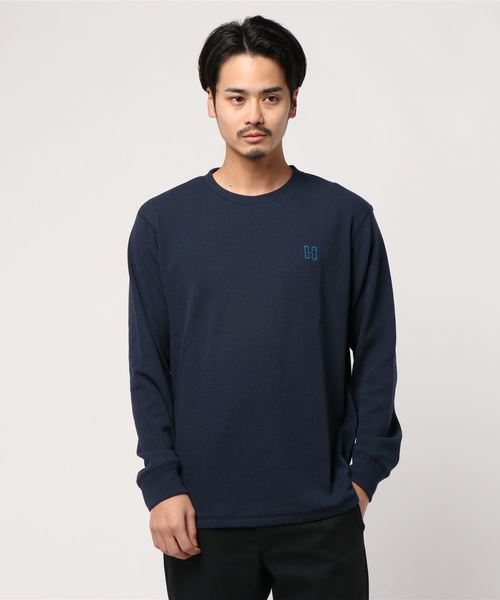 JUNRED（ジュンレッド）の「ヘルスニットワッフルＴ（Tシャツ/カットソー・メンズ・ホワイト/ベージュ/ネイビー/グレー・LL/M/L）」の4枚目の写真