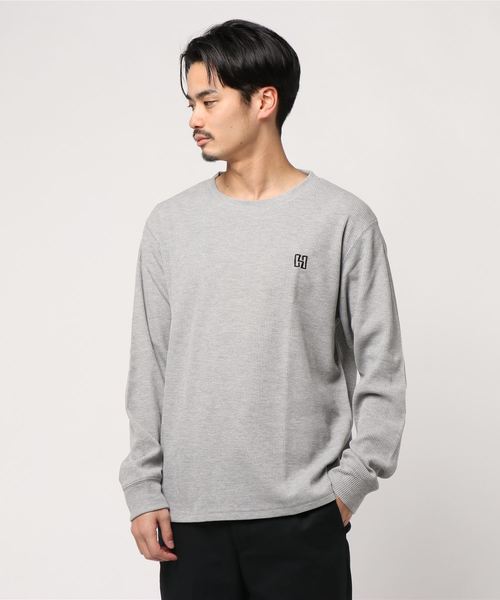 JUNRED（ジュンレッド）の「ヘルスニットワッフルＴ（Tシャツ/カットソー・メンズ・ホワイト/ベージュ/ネイビー/グレー・LL/M/L）」の2枚目の写真