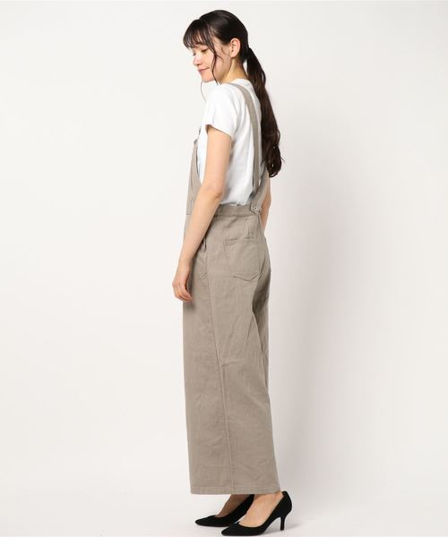 STYLEBLOCK（スタイルブロック）の「カツラギルーズオーバーオールワイドパンツオールインワン（サロペット/オーバーオール・レディース・オフホワイト/ライトベージュ/グレイッシュベージュ・M）」の4枚目の写真