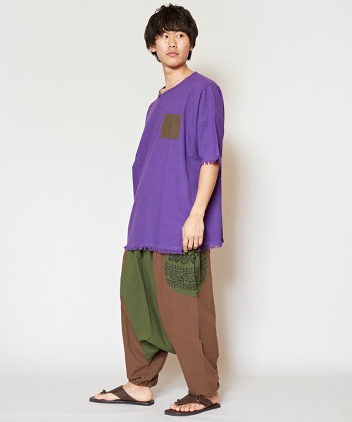 チャイハネ（チャイハネ）の「【チャイハネ】yul ヘビーオンスコットンフリンジMEN'Sトップス（その他トップス・メンズ・ホワイト/ブラック/パープル/ブルー・FREE）」の17枚目の写真