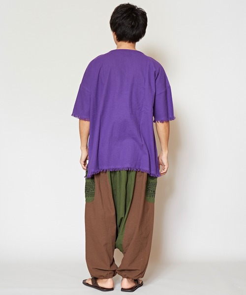 チャイハネ（チャイハネ）の「【チャイハネ】yul ヘビーオンスコットンフリンジMEN'Sトップス（その他トップス・メンズ・ホワイト/ブラック/パープル/ブルー・FREE）」の20枚目の写真