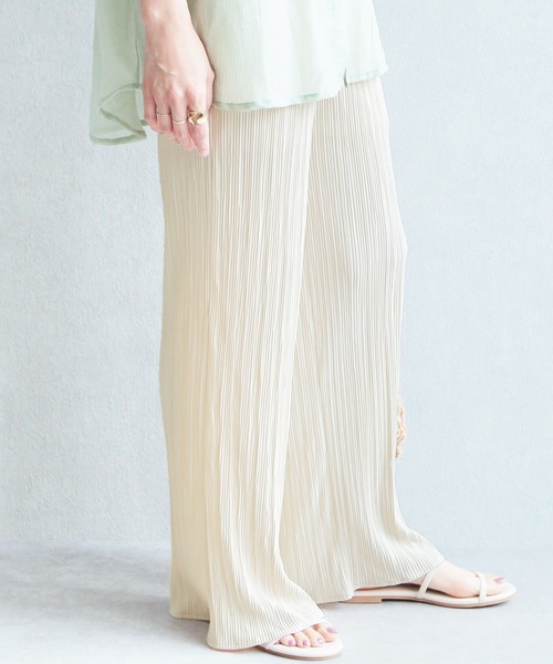 reca（レカ）の「ランダムプリーツワイドパンツ（その他パンツ・レディース・ブルー系その他/オレンジ系その他/ライトベージュ・FREE）」の13枚目の写真