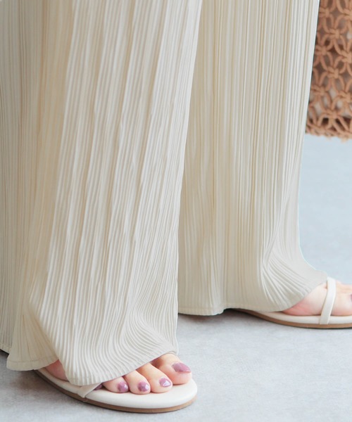 reca（レカ）の「ランダムプリーツワイドパンツ（その他パンツ・レディース・ブルー系その他/オレンジ系その他/ライトベージュ・FREE）」の15枚目の写真
