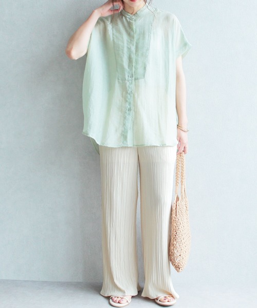 reca（レカ）の「ランダムプリーツワイドパンツ（その他パンツ・レディース・ブルー系その他/オレンジ系その他/ライトベージュ・FREE）」の14枚目の写真