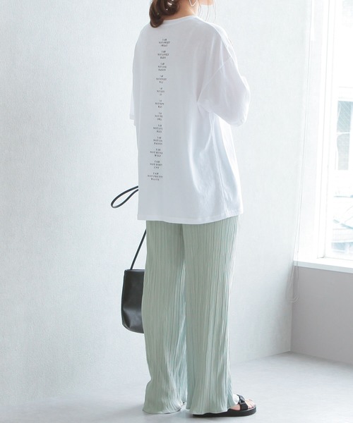 reca（レカ）の「ランダムプリーツワイドパンツ（その他パンツ・レディース・ブルー系その他/オレンジ系その他/ライトベージュ・FREE）」の9枚目の写真