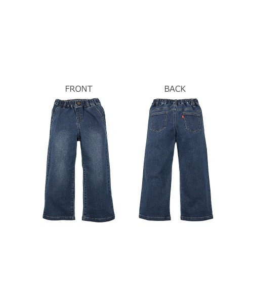 devirock（デビロック）の「楽デニム ワイドデニムパンツ（デニムパンツ・キッズ・ブルー系その他/サックスブルー/ワンウォッシュ/ネイビー・110cm/150cm/160cm/140cm/120cm/100cm/130cm）」の11枚目の写真