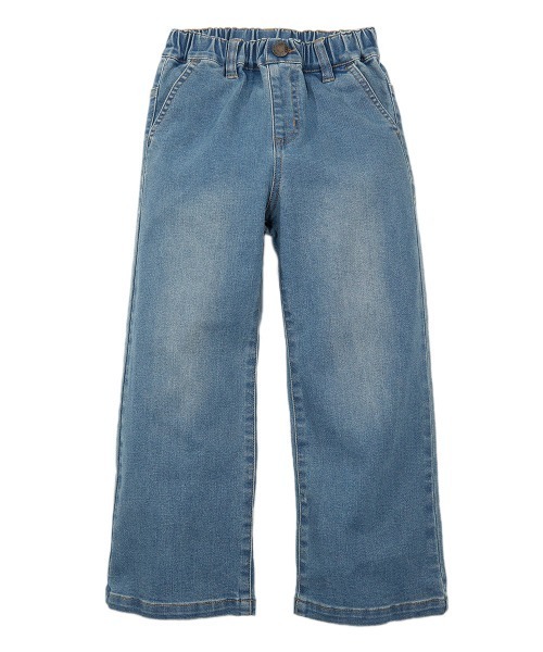 devirock（デビロック）の「楽デニム ワイドデニムパンツ（デニムパンツ・キッズ・ブルー系その他/サックスブルー/ワンウォッシュ/ネイビー・110cm/150cm/160cm/140cm/120cm/100cm/130cm）」の13枚目の写真
