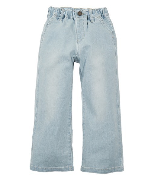 devirock（デビロック）の「楽デニム ワイドデニムパンツ（デニムパンツ・キッズ・ブルー系その他/サックスブルー/ワンウォッシュ/ネイビー・110cm/150cm/160cm/140cm/120cm/100cm/130cm）」の14枚目の写真