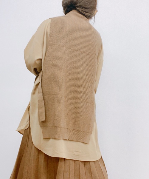 ap retro(アプレトロ)の「ハイネックサイドベルトニットベスト【ZOZO限定アイテム】(ベスト・レディース・ブラック/ベージュ/ブラウン/グレー・FREE)」の22枚目の写真