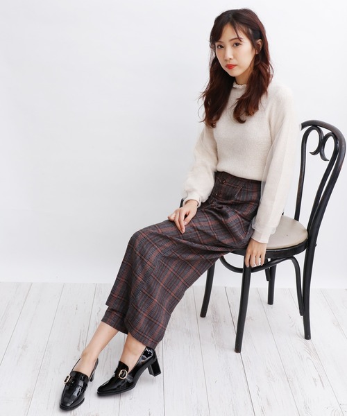 attagirl（アタガール）の「チャンキーヒール スクエアトゥ ローファー パンプス（パンプス・レディース・ベージュ/ブラック/ブラック系その他・S/L/M/LL）」の10枚目の写真