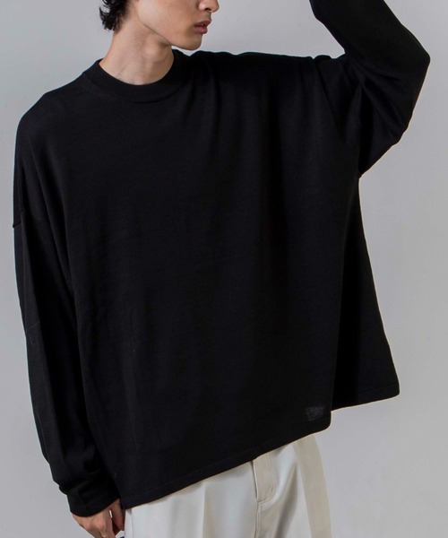 WEGO（ウィゴー）の「WEGO/バルーンハイゲージセーター（ニット/セーター・メンズ・ブラック/ベージュ/ブラウン/パープル・MEDIUM/LARGE）」の2枚目の写真