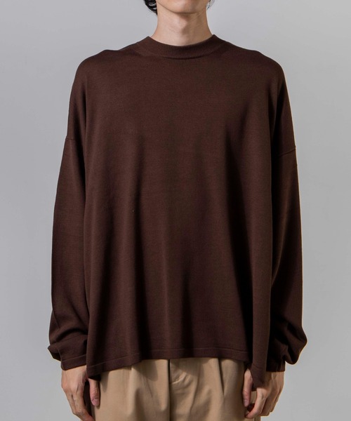 WEGO（ウィゴー）の「WEGO/バルーンハイゲージセーター（ニット/セーター・メンズ・ブラック/ベージュ/ブラウン/パープル・MEDIUM/LARGE）」の18枚目の写真