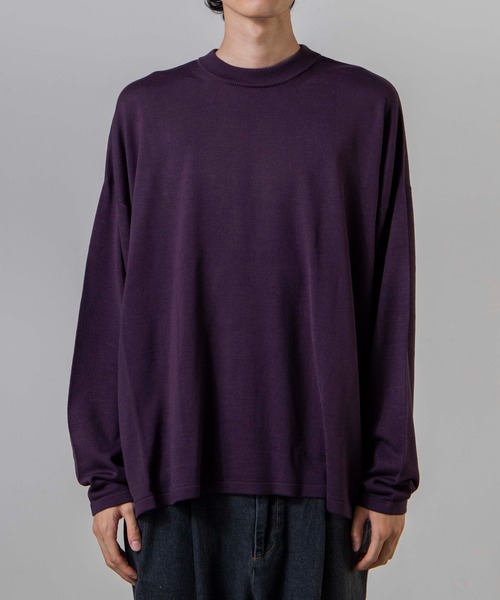 WEGO（ウィゴー）の「WEGO/バルーンハイゲージセーター（ニット/セーター・メンズ・ブラック/ベージュ/ブラウン/パープル・MEDIUM/LARGE）」の20枚目の写真