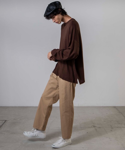 WEGO（ウィゴー）の「WEGO/バルーンハイゲージセーター（ニット/セーター・メンズ・ブラック/ベージュ/ブラウン/パープル・MEDIUM/LARGE）」の9枚目の写真