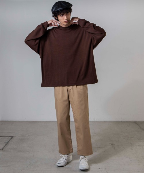 WEGO（ウィゴー）の「WEGO/バルーンハイゲージセーター（ニット/セーター・メンズ・ブラック/ベージュ/ブラウン/パープル・MEDIUM/LARGE）」の10枚目の写真