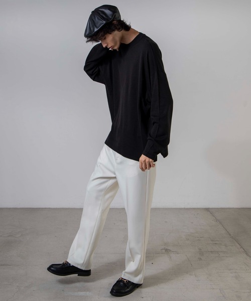 WEGO（ウィゴー）の「WEGO/バルーンハイゲージセーター（ニット/セーター・メンズ・ブラック/ベージュ/ブラウン/パープル・MEDIUM/LARGE）」の5枚目の写真