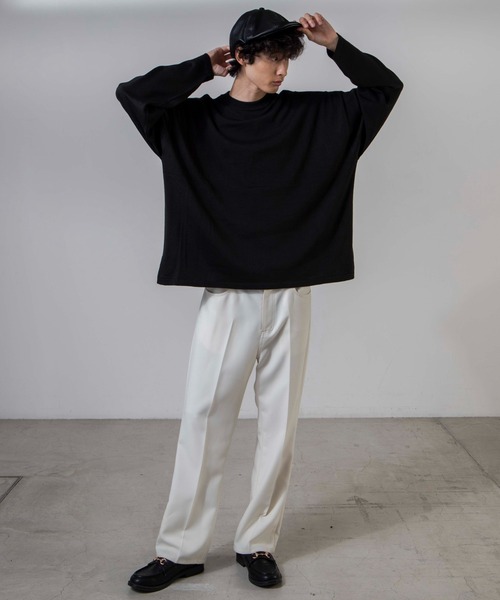 WEGO（ウィゴー）の「WEGO/バルーンハイゲージセーター（ニット/セーター・メンズ・ブラック/ベージュ/ブラウン/パープル・MEDIUM/LARGE）」の7枚目の写真