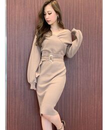 RESEXXY | カシュクールニットワンピース(ワンピース)