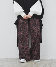 Libra Cue | フラワールーズワイドパンツ(その他パンツ)