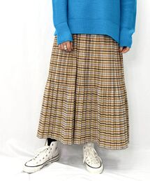 fredy repit | チェックプリーツロングスカート(スカート)